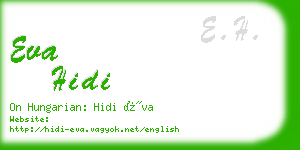 eva hidi business card